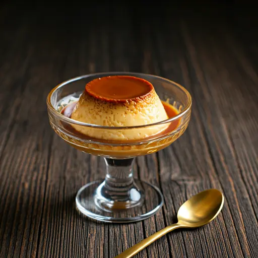 喫茶店のプリン